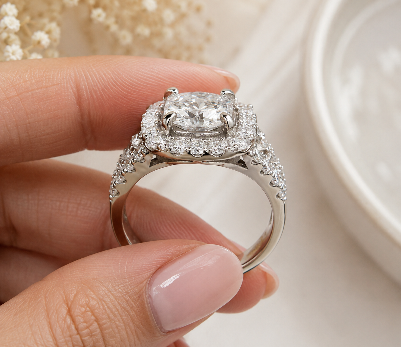 Radiant Halo Ring