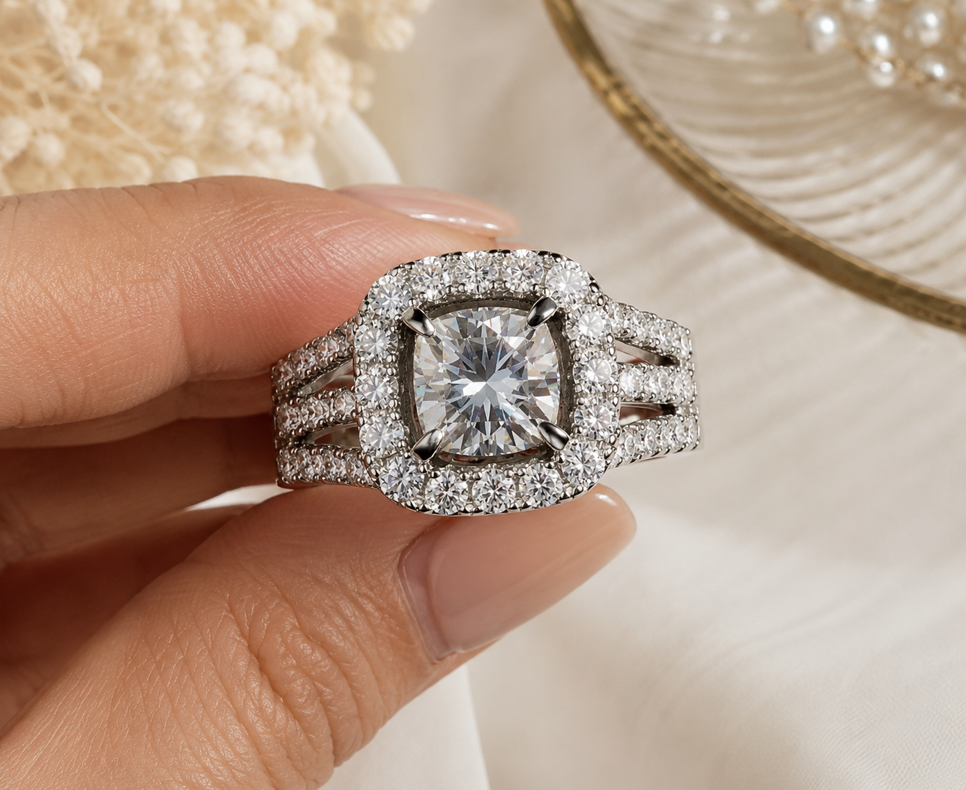 Radiant Halo Ring