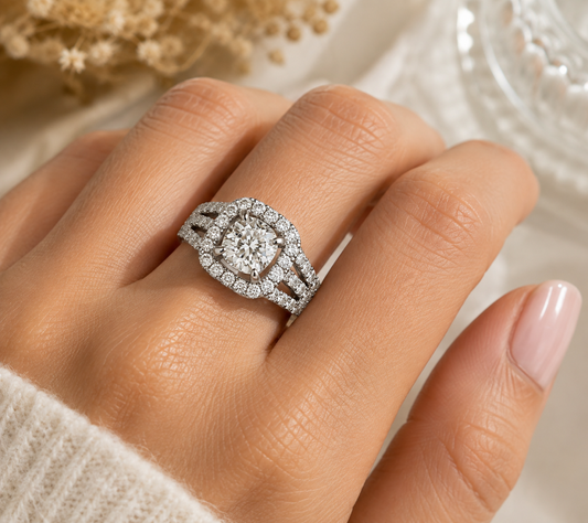 Radiant Halo Ring