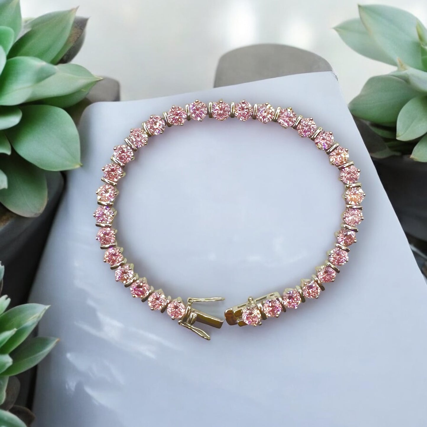 Pink Cz Bracelet