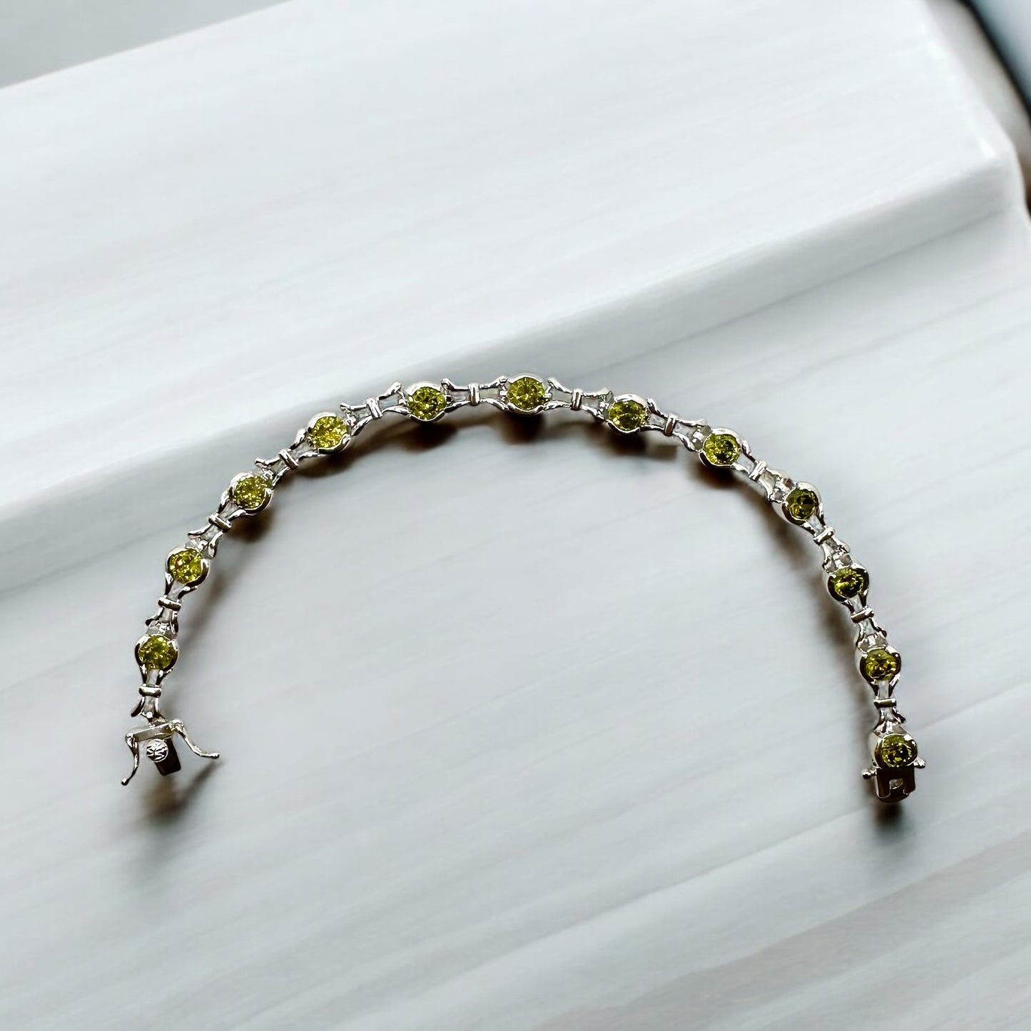 Peridot Cz Bracelet