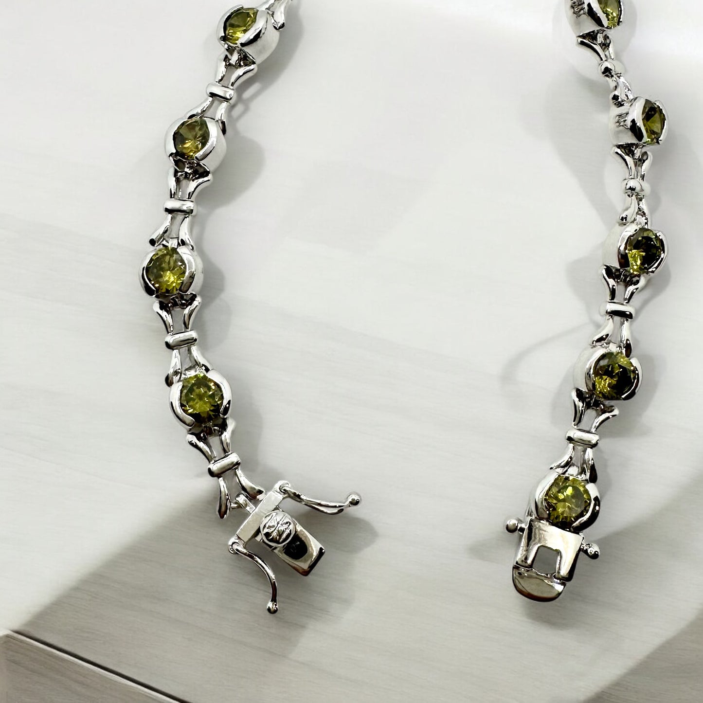 Peridot Cz Bracelet