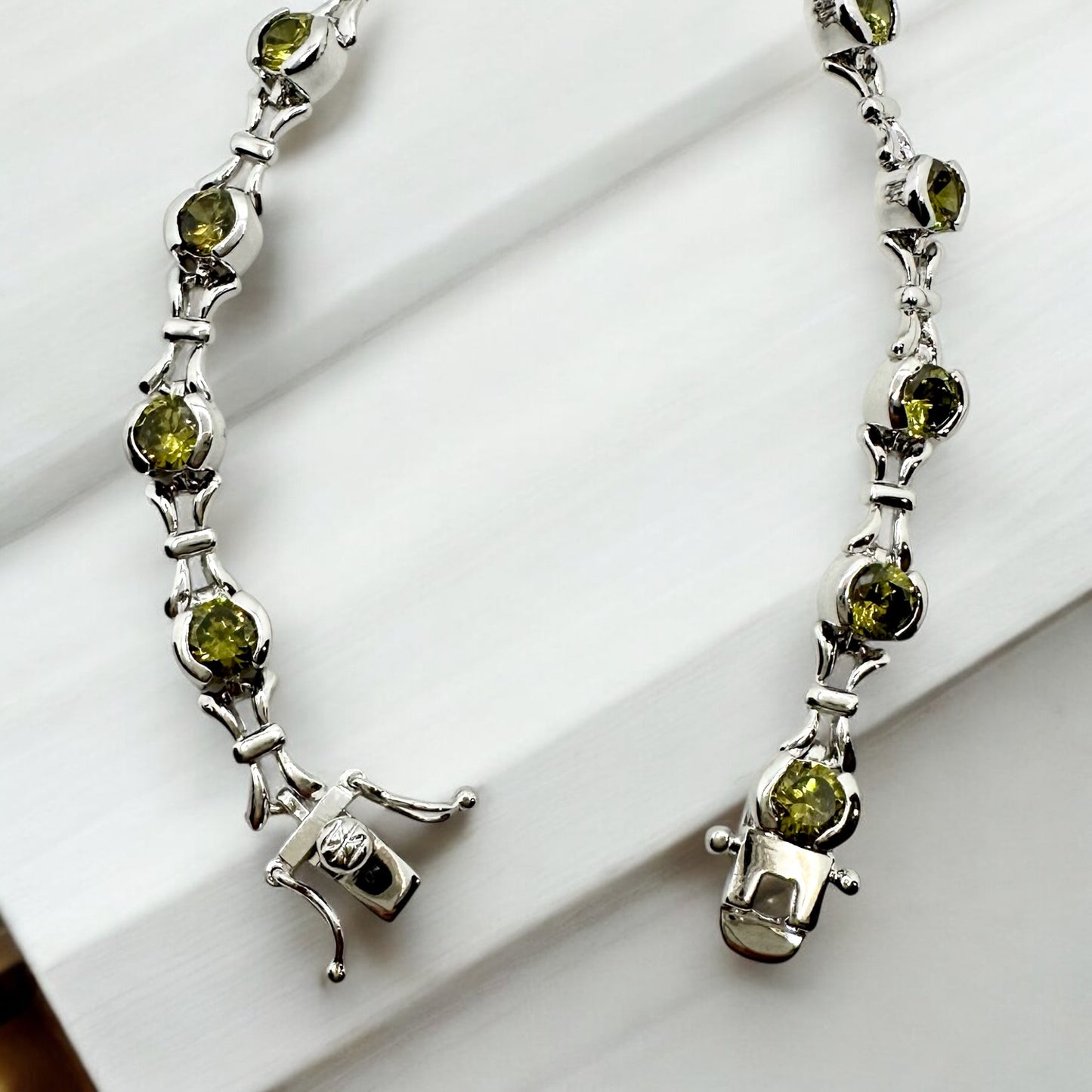 Peridot Cz Bracelet