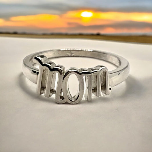 Cute Silver Mom Ring