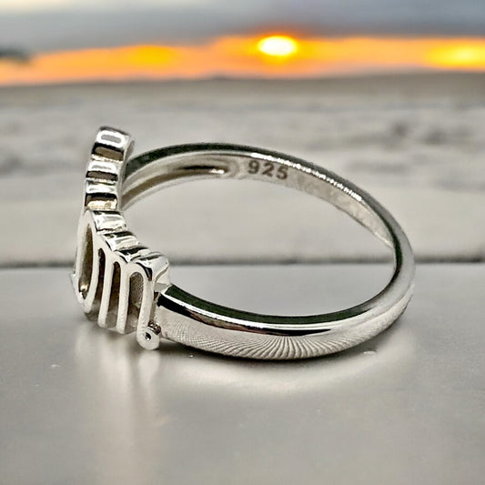 Cute Silver Mom Ring