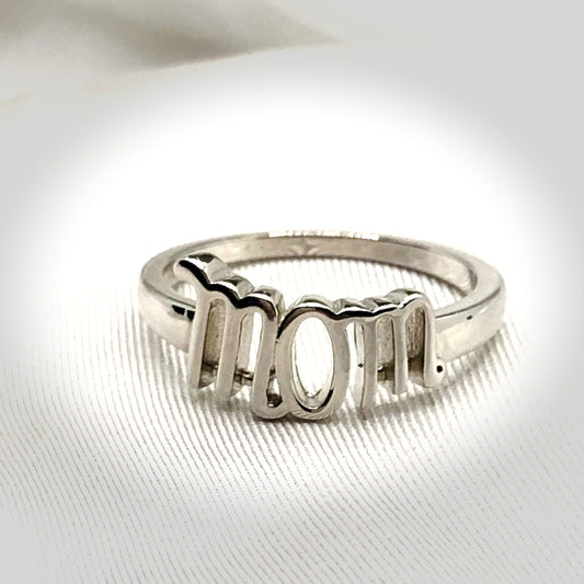 Cute Silver Mom Ring